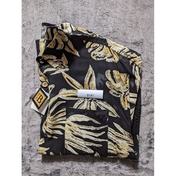 NWT Bruno Short Sleeve Button Up Hawaiian Shirt Men's Size Large - Picture 9 of 9